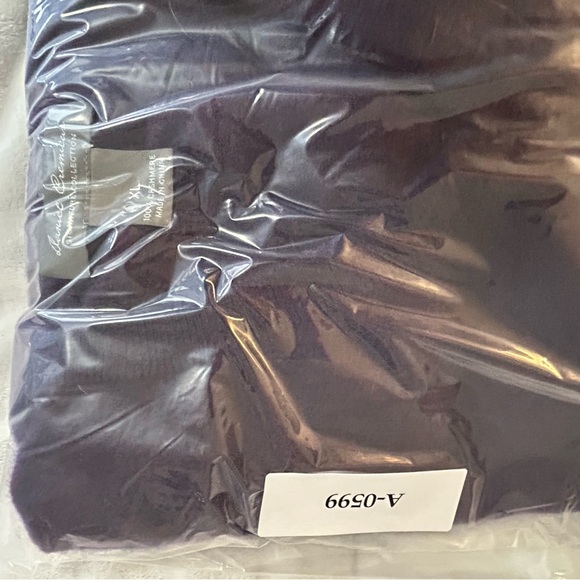 Daniel Cremieux Signature Collection 100% Cashmere Plum V-Neck Sweater Men's XL - Picture 9 of 9